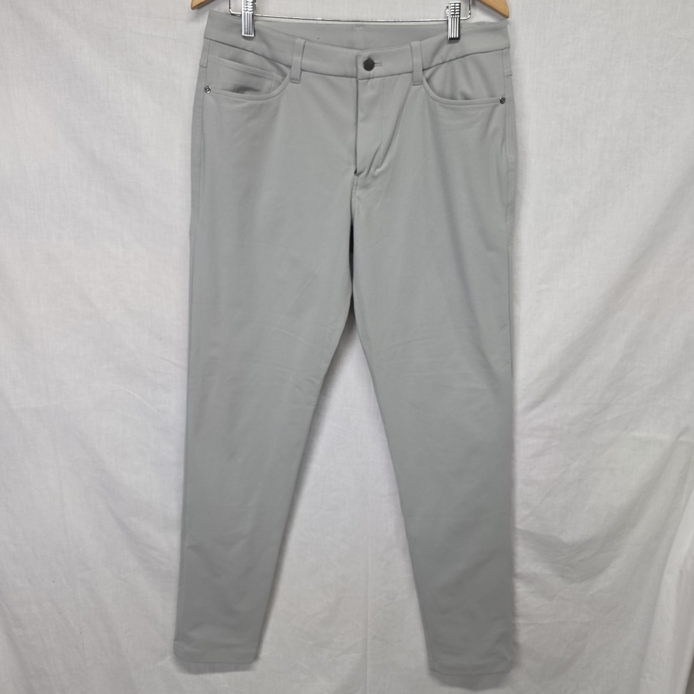 Lululemon ABC Slim-Fit 5 Pocket Pant Warpstreme Szie 32 Gray Men's